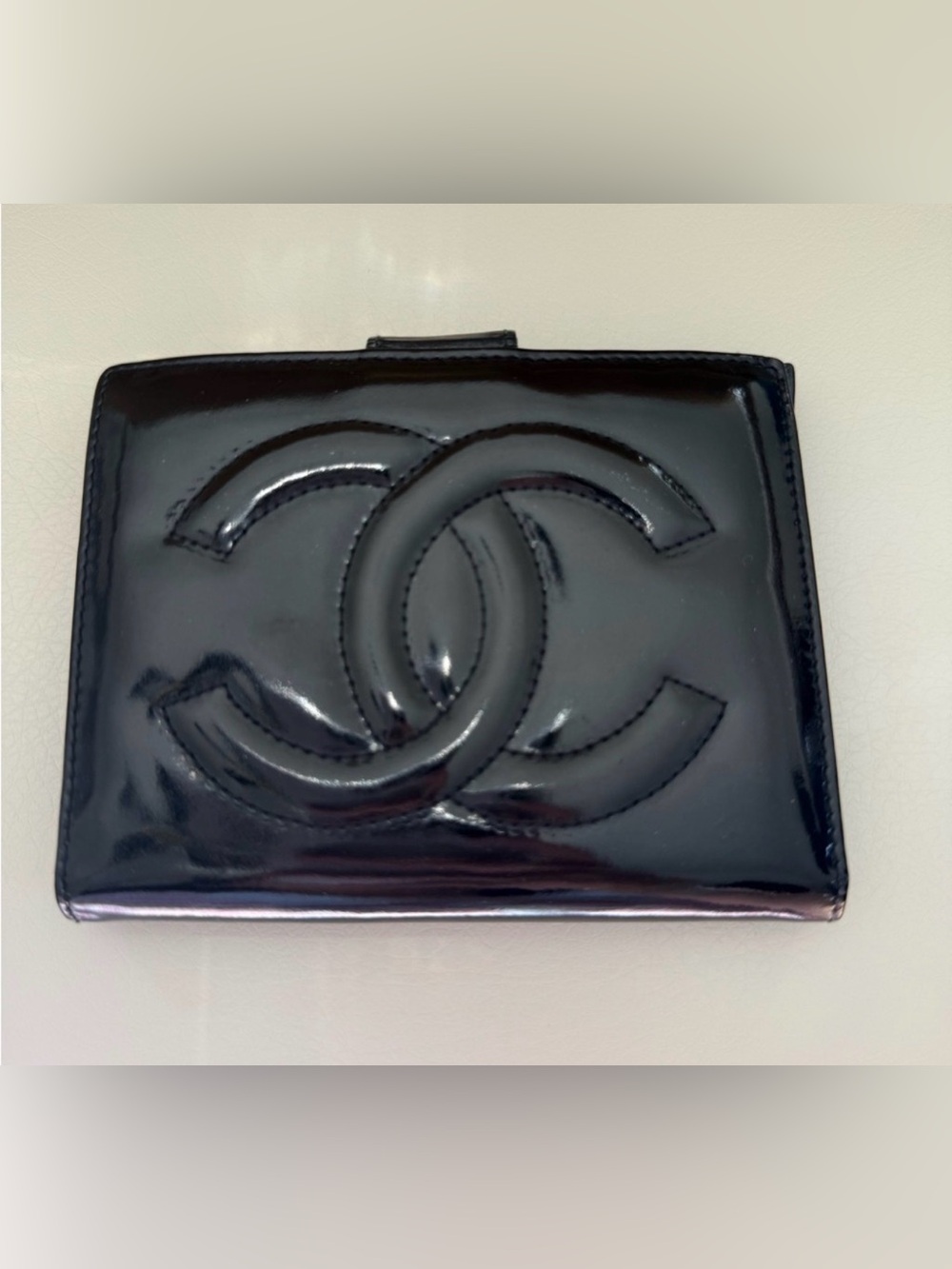 CHANEL Vintage Patent Leather Wallet